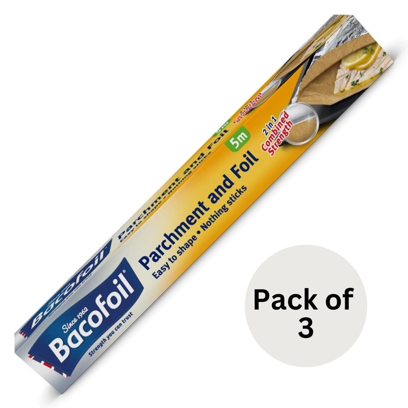 Foil and Parchment Paper 2 in 1 Easy to Shape