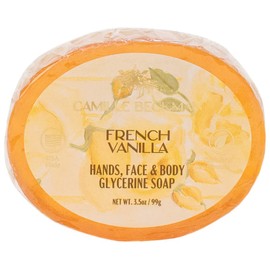 Camille Beckman Glycerine Bar Soap, French Vanilla, 3.5 oz (3 Bars)