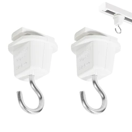 Pispoer Hanging Hooks for Duct Rails, Lighting Fixture Wiring, Shop Line, Hanging Hooks, Lighting Rail, Hanging Hooks, Lighting Rails, Oderic, Lighting Rail Hanging Hook, Easy Installation, No Construction Required, White, Set of 2