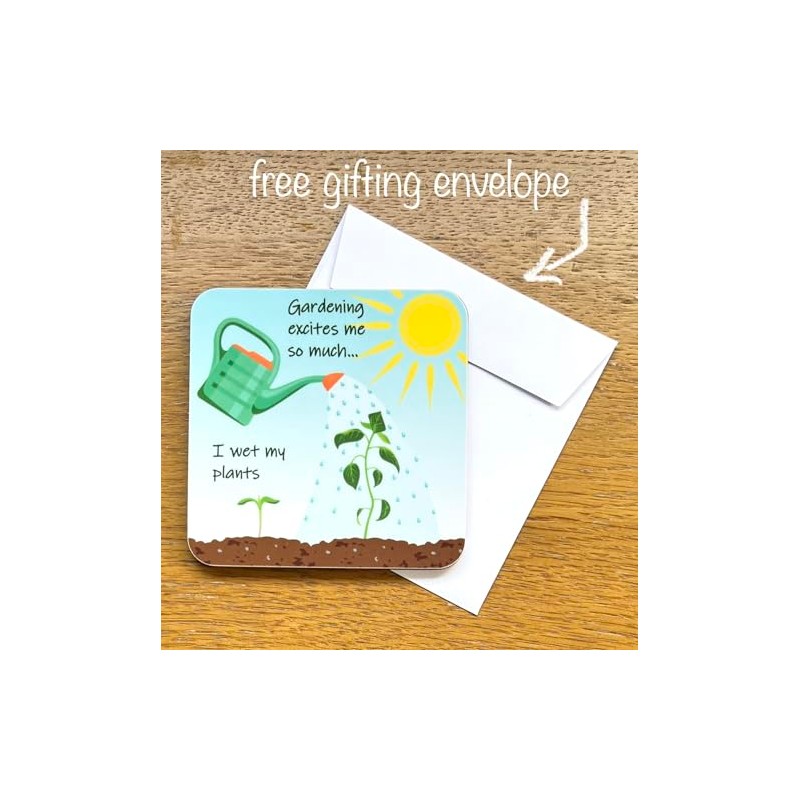 HoorayUK Novelty Coaster - Fun Gardening Design - Unique Gift