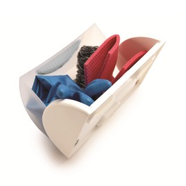 Snips Ordinello Sponge Holder Kitchen Sponge Holder Sink 22.5 x 12.5 x 8 cm, Sink Organiser Made of Recycled Plastic Content, Made in Italy