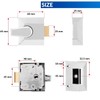 Narrow Deadlocking Night Latch 40mm, Complete with Rim Cylinder and