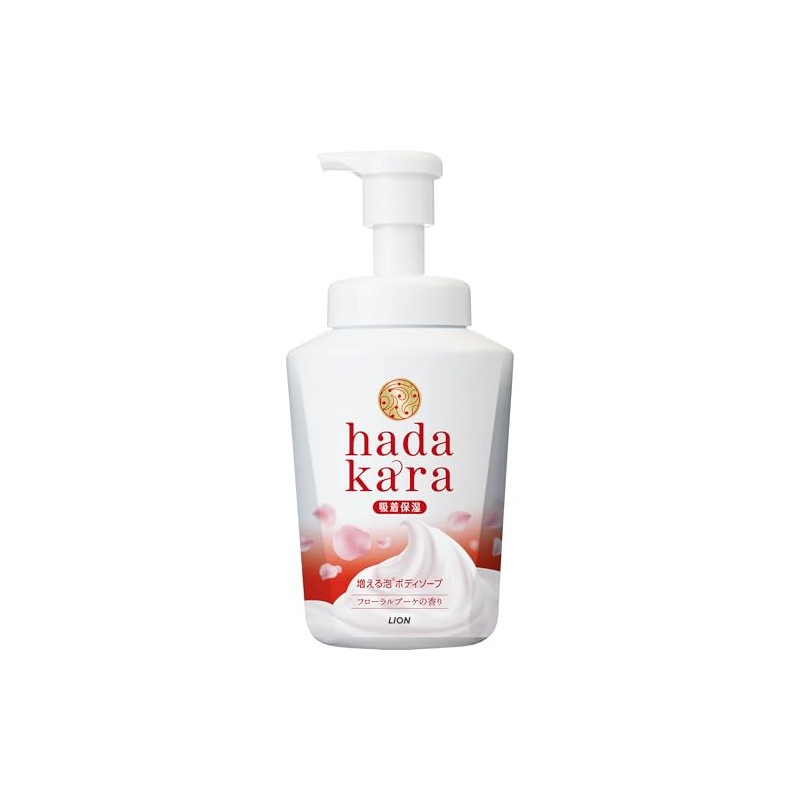 hadakara Body Soap, Foam, Floral Bouquet Scent, Main Unit, 19.7