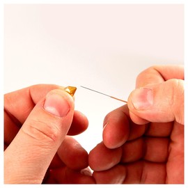 Cleaning Needle for 3D Printer and Airbrush, 100 Pieces with Copper Handle, 0.30 x 30 mm