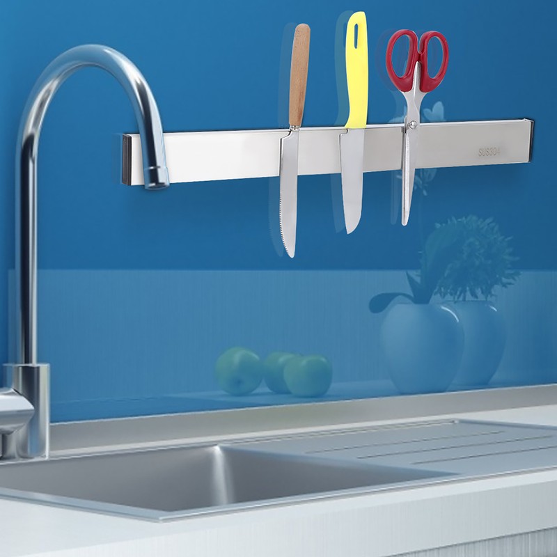 Stainless Steel Magnetic Wall mounted Knife Holder Double Row Knife
