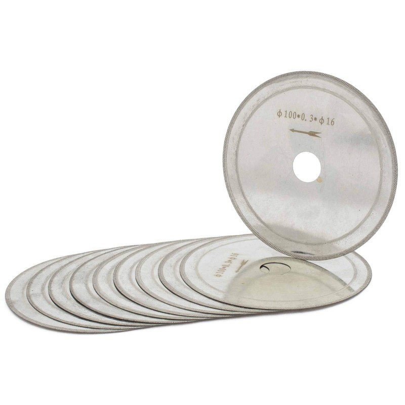 JINGLING 100mm 4" Diamond Lapidary Saws Blades, Super-Thin Rim 0.35mm