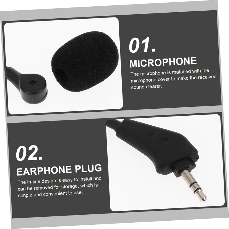 VICASKY 3pcs Wired Headset Microphone Noise Cancellation for Lectures Live