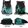 Risefit - Bolsa impermeable con cordón, bolsa de gimnasio, mochila