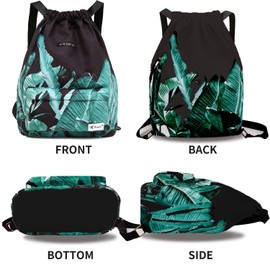 Risefit - Bolsa impermeable con cordón, bolsa de gimnasio, mochila deportiva de playa, para hombres y mujeres