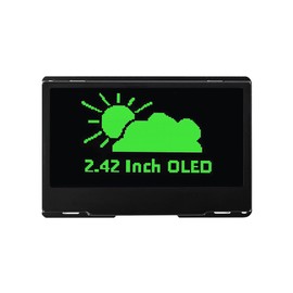 2.42inch OLED Display Module - 128x64 Resolution, SPI/I2C Communication, Compatible with Raspberry Pi, Arduino, SSD1309 Driver Chip with Metal Case (Green)