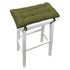 Saddle Seat Bar Stool Cushion - Latex Foam Fill, Reversible, Machine Washable - for Gaucho - Satori - Saddle Stools (Microsuede Laurel Green, Saddle Stool)