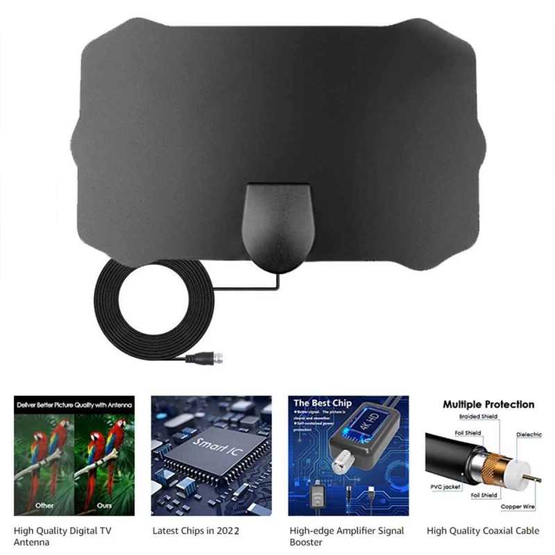 5600 Miles Range TV Antenna Digital HD Antena Indoor HDTV