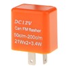 KOZEEY 【ノーブランド 品】フラッシャーリレー 12V 2ピン オートバイ用 LED ターン シグナル ランプ