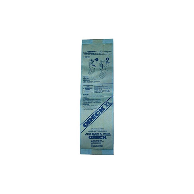Oreck Commercial PK800025 Upright oaaSy Vacuum Disposable Bag, For Upright