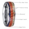 Corato 8mm Tungsten Rings Wedding Bands for Men Lapis Lazuli