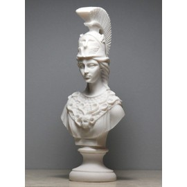 Athena Minerva Bust Greek Roman Goddess Statue Handmade Sculpture Head 19.8cm