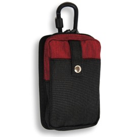Kawadomi Seisakusho WK-03RD Multi-functional Work Pouch, 2-Way Attachment Belt Loop, Carabiner Included, Red