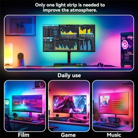 BOFRHME Computer Screen Synchronization Strip Monitor RGB LED PC Backlight Pickup Light for Esports Room for 27 Inch Monitor