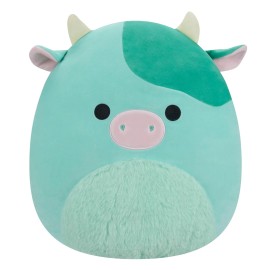 Squishmallows 14 Inch Squishmallows Seamus Mint Green Cow Plush Toy Soft Squeezable Cuddle