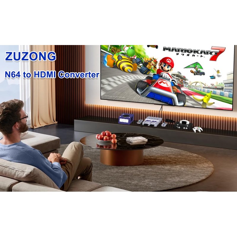 ZUZONG N64 Cable Adapter, N64 RCA Cable Plug and Play