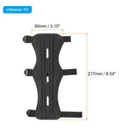 PATIKIL Archery Arm Guard, Adjustable Forearm Protector for Shooting Practice, Black