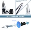 Rolling Gears 10-Piece Aluminum Spike Motorcycle Universal Fit Fairing Bolts
