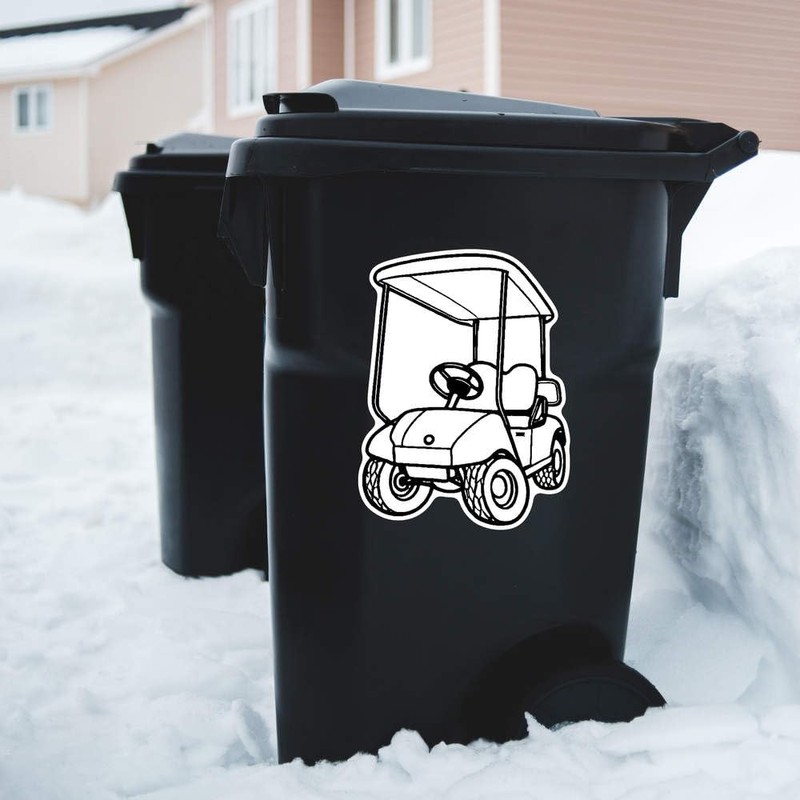 Extra Large 460mm 'Golf Cart' Permanent Sticker Decal for Cars/Windows/Bins/Walls