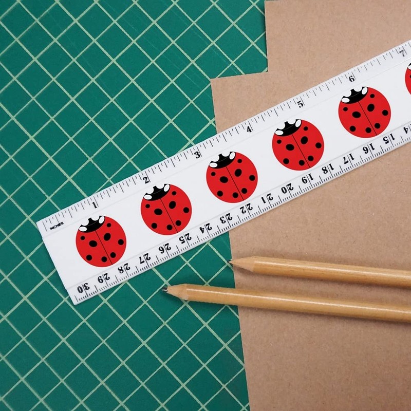 Lady Bug Ladybug Insect 12 Inch Standard and Metric Plastic