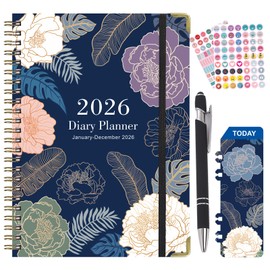 Akademischer Terminplaner 2026,2026, Monats- und Wochenkalender, Planer Januar 2026-Dez. 2026, mit Monats-Registerkarten, 15,5 x 21,6 cm, Hardcover, Notizbuch, Agenda für Tageszeitplan, Arbeit, Schule