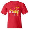 Wales Soccer Player Air Bale Youth Tee Unisex T-Shirt (Red,