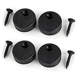 CCJH Sliding Barn Wood Door Hardware Black Anti-Jump Disk Block (2 Pair)