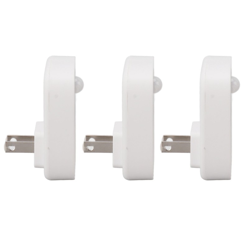 3PCS Plug in Night Light Motion Sensor Dusk to Dawn