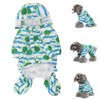 Reflective Puppy Raincoat Sea Turtle Pattern Lightweight Breathable Waterproof Pet