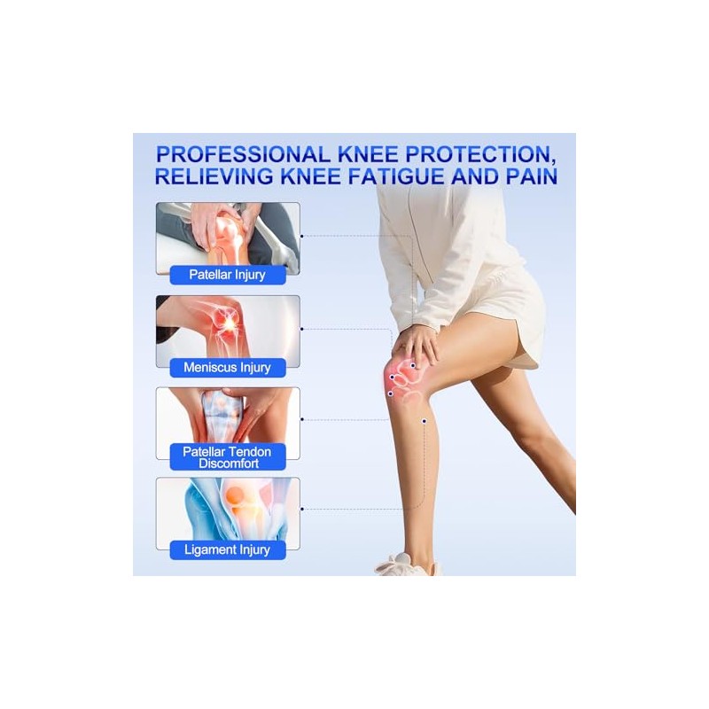 Silicone Patellar Tendon Support Strap, Adjustable Non-Slip Patella Band Stabilizer