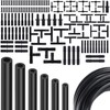 Multipurpose Vacuum Line Kit, 5Ft 6PCS Vacuum Hose Automotive+113PCS Vacuum
