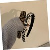 Vaguelly 4Pcs Leopard Wide Hair Hoops for Women Breathable Cloth