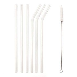 Clear Reusable Glass Straws
