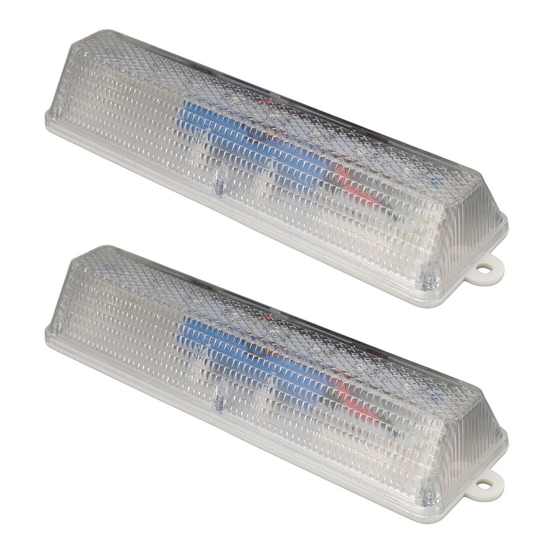 2 PCS Light Control Solar Warning Lights with 8 LED