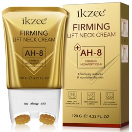 AH-8 Firming Neck Cream, Neck Cream for Tightening and Firming with Massage Rollers - Reduces Wrinkles Fine Lines And Double Chin, Moisturizes & Tightens Skin, Improves Elasticity, Anti-Aging, 4.23 Oz