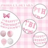 Bow Balloons, 47-Piece Pink Birthday Decoration Set – Baby Shower,
