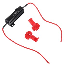 2Pcs 50W 6Ohm Load Resistor Turn Signal Blink LED Fix Fast Flash Error Code Flickering Automotive Replacement Resistors for LED Lights Indicator Controllers Bulb Headlights Tail Light License Plate