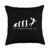 Basket Ball Player Evolution Basketball Throw Pillow