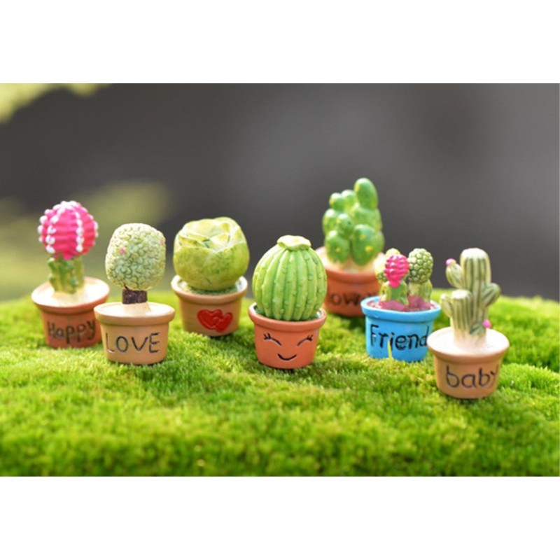 yueton Juego de 7 adornos en miniatura para decoración de