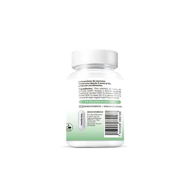 BIO B | Enzimas Digestivas Digezyme® + Prebióticos | 90