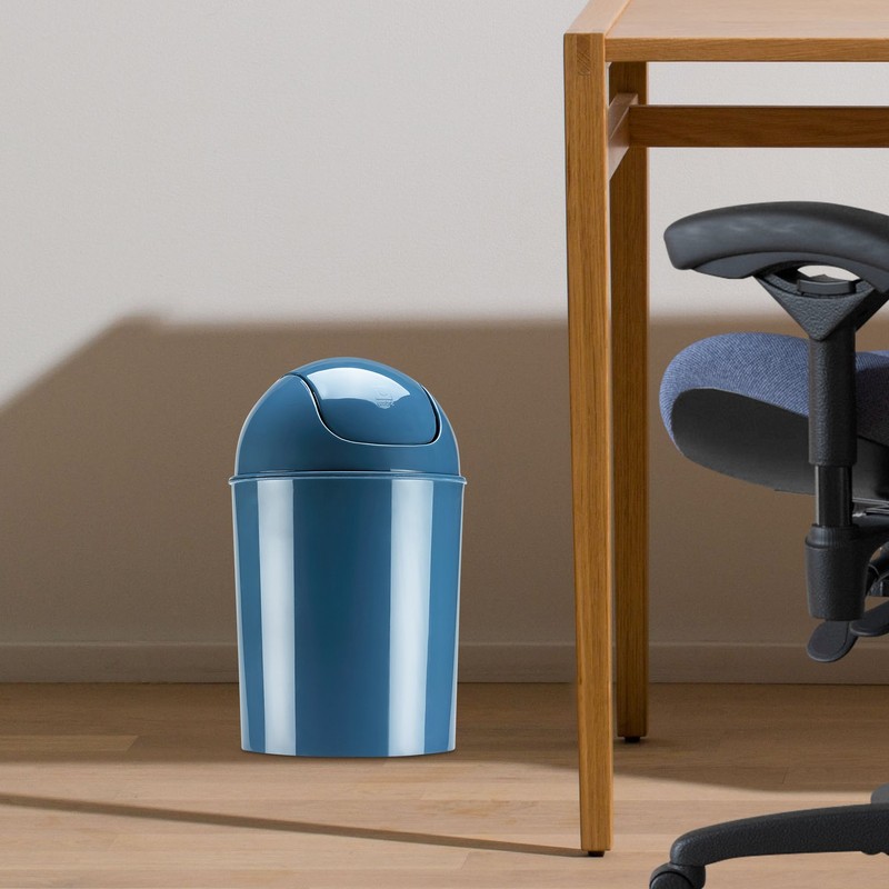 Umbra Blue Mini Waste Can 5L with Swing Lid, Mist,