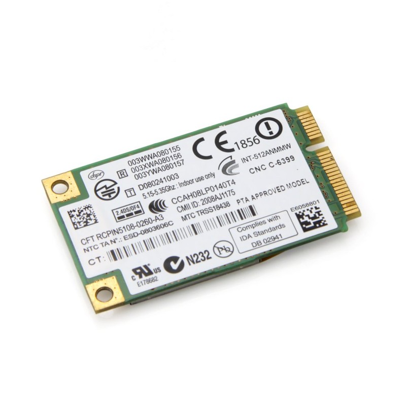 New Intel 5100 WIFI 512AN_MMW 802.11 AGN 300Mbps Mini PCI-E