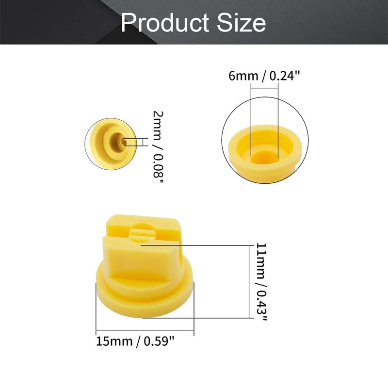 MroMax Flat Fan Spray Tip, 110 Degree Plastic Nozzle 0.2mm