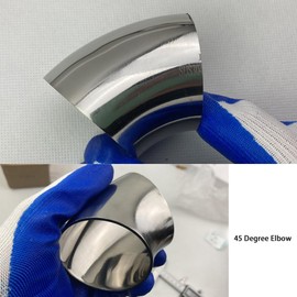 3 Inch 45 Degree Elbow Exhaust Elbow 3'' stainless steel Polishing Surface (45Degree, 3In(76mm）)