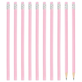 PATIKIL Round Pencils, 24 Pack HB Graphite Pencils with Eraser Wood Pencils Cute Pencil for Classroom Teacher Office Supplies, Light Pink