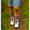 Solmate Socks Cotton Knee High Mismatched Tall Scrunch Socks Nutmeg